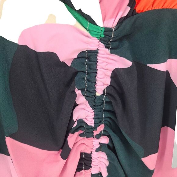 Donna Morgan NWT Ruched Surplice Neck Bodycon Tie Dress Size 6 - Picture 13 of 13